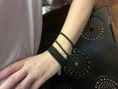 Black tourmaline 5mm bracelet
