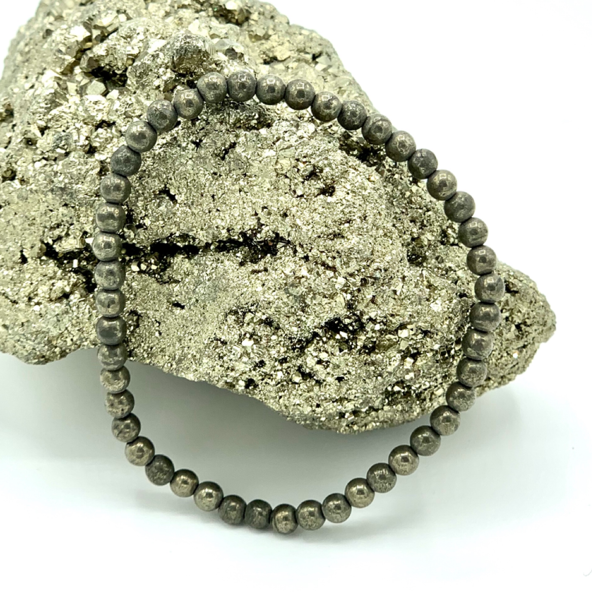 Golden Obsidian 3mm Faceted Round and Pyrite Bracelet with Sterling Si –  Beads of Paradise